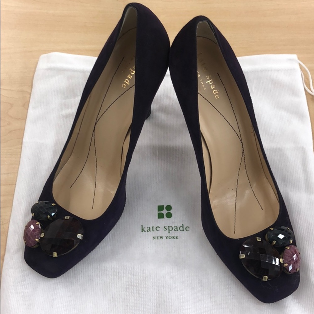 Kate Spade plum suede woman’s heels size 8
